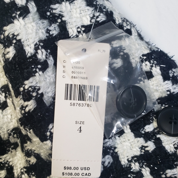 Anthropologie Houndstooth Mini Skirt - Picture 2 of 4